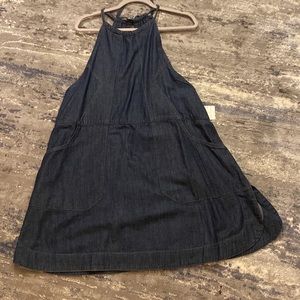 - FREE PEOPLE DENIM BLUE INDIGO DRESS